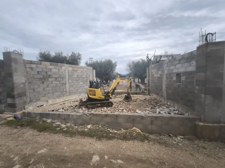 Élévation et planchers — photo de chantier